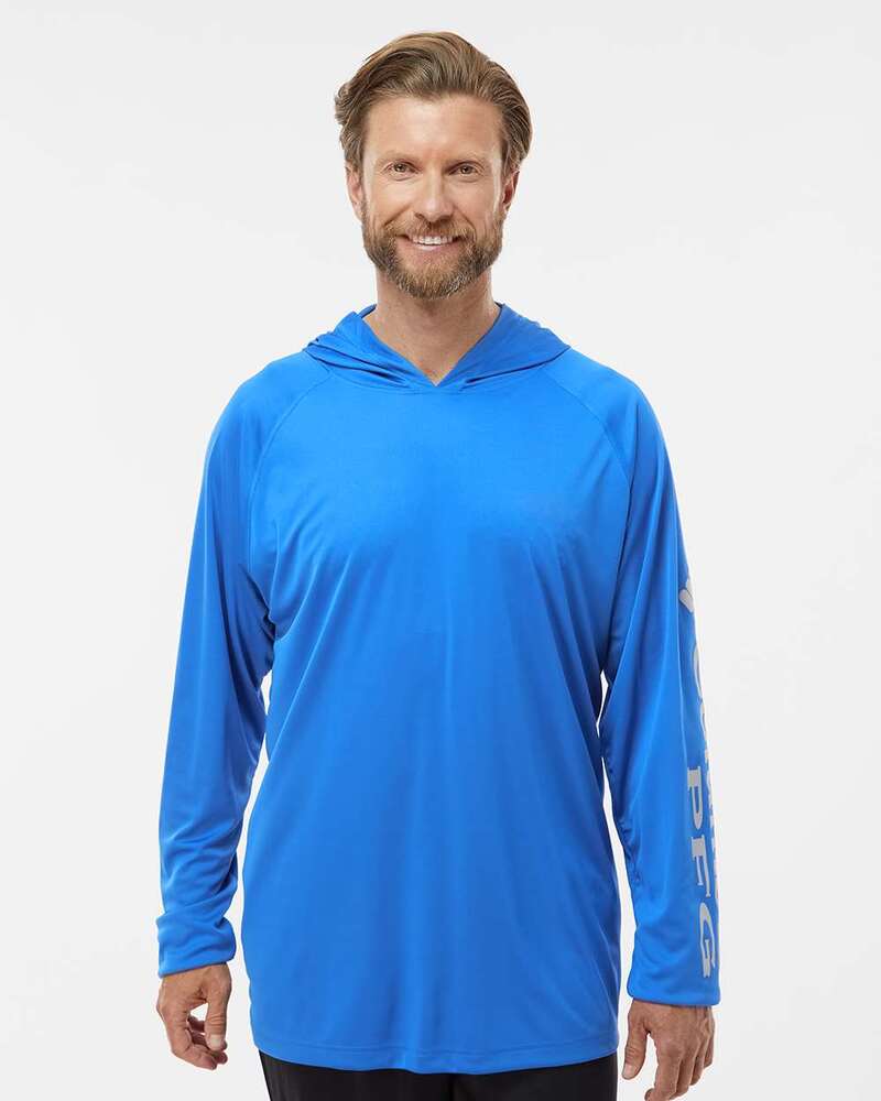 columbia 212482 pfg terminal tackle™ hooded long sleeve t-shirt Front Fullsize