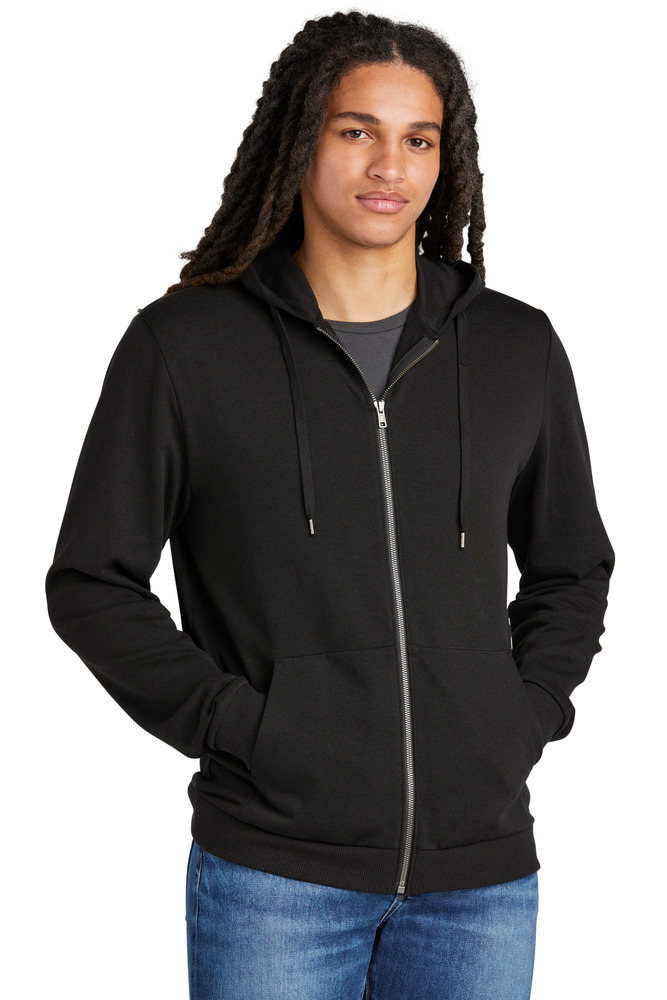 district dt1302 perfect tri ® fleece full-zip hoodie Front Fullsize