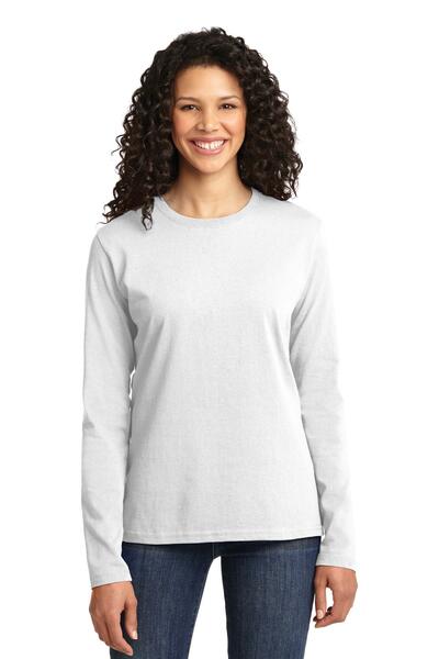 Port & Company LPC54LS | Ladies Long Sleeve Core Cotton Tee | ShirtSpace