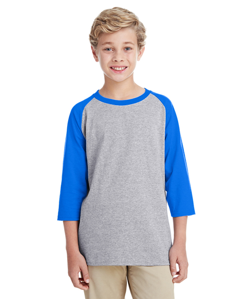 Gildan G570B | Heavy Cotton ™ Youth 3/4-Sleeve Raglan T-Shirt | ShirtSpace