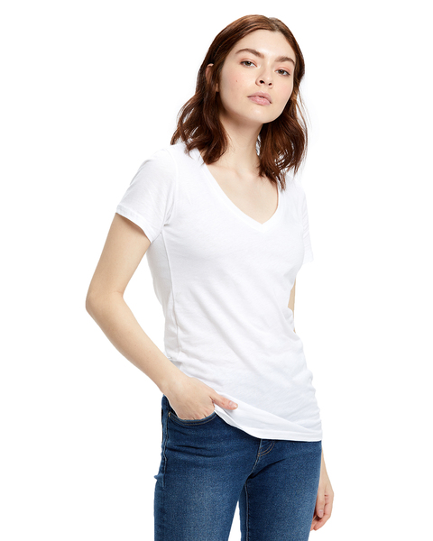 US Blanks US120 | Ladies' Made in USA Short-Sleeve V-Neck T-Shirt ...