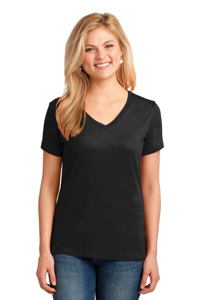 Port & Company LPC54V | Ladies Core Cotton V-Neck Tee | ShirtSpace