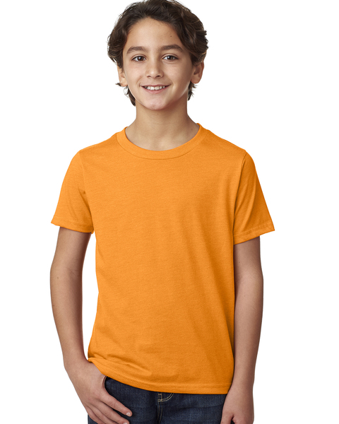 Next Level Boys CVC Crewneck T-Shirt – Soft Heathered Tee In Turquoise | Lightweight & Pre-Shrunk - View #8