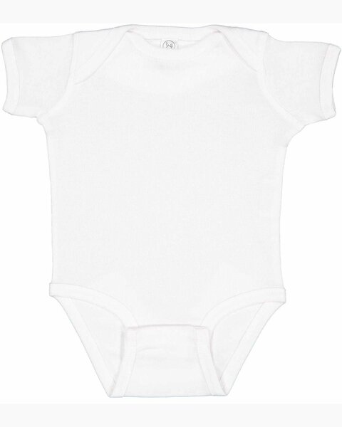 Rabbit Skins 4400 | Infant Short Sleeve Baby Rib Bodysuit | ShirtSpace