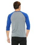 Bella + Canvas 3200 Unisex 3/4-Sleeve Baseball T-Shirt Back Thumbnail