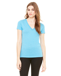 Bella + Canvas 8435 Ladies' Triblend Short-Sleeve Deep V-Neck T-Shirt Back Thumbnail