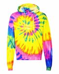 dyenomite 854ms dyenomite 854ms rainbow spiral pullover hooded sweatshirt Front Thumbnail