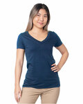 Bayside 5875 Ladies' Fine Jersey V-Neck T-Shirt Front Thumbnail