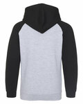 just hoods by awdis jha009 adult 80/20 midweight contrast baseball hooded sweatshirt Back Thumbnail