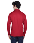 CORE365 88192 Men's Pinnacle Performance Long-Sleeve Piqué Polo Back Thumbnail
