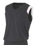 a4 n2340 adult moisture management v neck muscle shirt Front Thumbnail