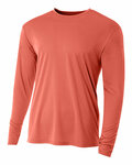 A4 N3165 Men's Cooling Performance Long Sleeve T-Shirt Front Thumbnail