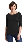 district dm107l women's perfect weight ® 3/4-sleeve tee Front Thumbnail