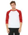 Bella + Canvas 3200 Unisex 3/4-Sleeve Baseball T-Shirt Front Thumbnail