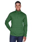 Devon & Jones DG798 Men's Newbury Mélange Fleece Quarter-Zip Back Thumbnail