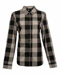 burnside b5203 ladies' buffalo plaid woven shirt Front Thumbnail