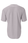 a4 n4184 shorts sleeve full button baseball top Back Thumbnail