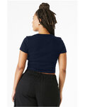 Bella + Canvas 1010BE Ladies' Micro Ribbed Baby Tee Back Thumbnail