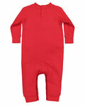 rabbit skins 4447 infant fleece one-piece bodysuit Back Thumbnail