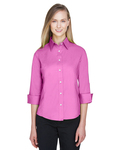 devon & jones dp625w ladies' perfect fit™ 3/4-sleeve stretch poplin blouse Back Thumbnail