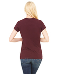 bella + canvas b6005 ladies' jersey short-sleeve v-neck t-shirt Back Thumbnail