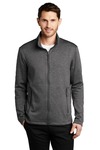 port authority f905 collective striated fleece jacket Front Thumbnail