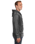 j america ja8916 adult vintage zen full-zip fleece hooded sweatshirt Side Thumbnail