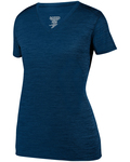 augusta sportswear 2902 ladies' shadow tonal heather short-sleeve training t-shirt Front Thumbnail