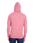 threadfast apparel 302z unisex triblend full-zip light hoodie Back Thumbnail