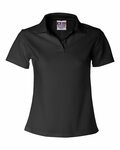 Bayside BA1050 Junior's 6.2 oz., 100% Cotton V-Neck Polo Front Thumbnail