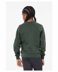 Bella + Canvas 3901Y Youth Sponge Fleece Raglan Sweatshirt Back Thumbnail