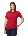 gildan 64800l ladies' softstyle double pique polo Front Thumbnail