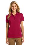 port authority l454 ladies rapid dry™ tipped polo Front Thumbnail