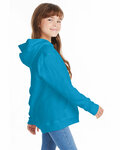 Hanes P473 Youth 7.8 oz. EcoSmart® 50/50 Pullover Hooded Sweatshirt Side Thumbnail