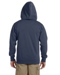 econscious EC5650 Men's Organic/Recycled Full-Zip Hooded Sweatshirt Back Thumbnail