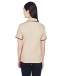 devon & jones d140w ladies' tipped perfect pima interlock polo Back Thumbnail