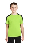 sport-tek yst354 youth posicharge ® competitor ™ sleeve-blocked tee Front Thumbnail