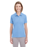 UltraClub UC100W Women's Heathered Pique Polo Front Thumbnail