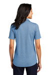 port authority lk830 ladies fine pique blend polo Back Thumbnail