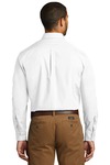 Port Authority W100 Long Sleeve Carefree Poplin Shirt Back Thumbnail