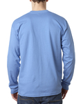 bayside ba8100 adult 6.1 oz., 100% cotton long sleeve pocket t-shirt Back Thumbnail