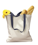 bagedge be010 canvas tote with contrasting handles Front Thumbnail