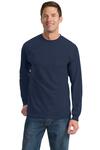 port & company pc61lsp long sleeve essential pocket tee Front Thumbnail