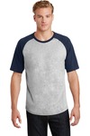 sport-tek t201 short sleeve colorblock raglan jersey Front Thumbnail