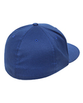 Flexfit 6297F Adult Wooly Twill Pro Baseball On-Field Shape Cap with Flat Bill Back Thumbnail
