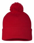 Sportsman SP15 Pom-Pom 12" Knit Beanie Front Thumbnail
