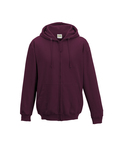 Just Hoods By AWDis JHA050 Men's 80/20 Midweight College Full-Zip Hooded Sweatshirt Front Thumbnail