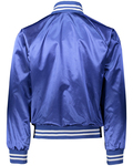 Augusta Sportswear 3610 Satin Baseball Jacket/Striped Trim Back Thumbnail