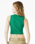 bella + canvas 1013be ladies' micro rib muscle crop tank Back Thumbnail