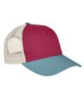 Authentic Pigment AP1919 Tri-Color Trucker Cap Front Thumbnail